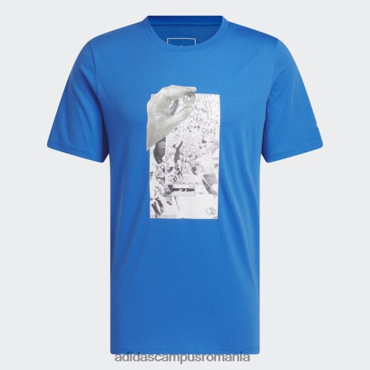 adidas campus romania dill collage tee pasăre albastră bărbați pasăre albastră/multicolor J266N25791