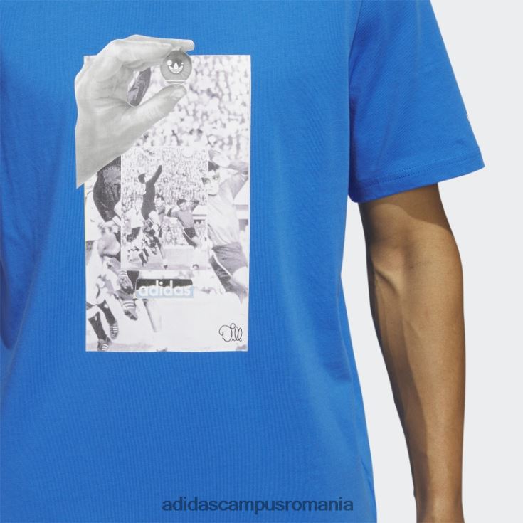 adidas campus romania dill collage tee pasăre albastră bărbați pasăre albastră/multicolor J266N25791