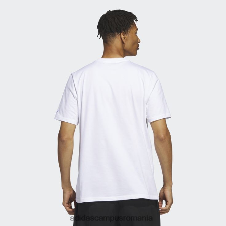 adidas campus romania dill compassion tee white bărbați alb/violet J266N25725
