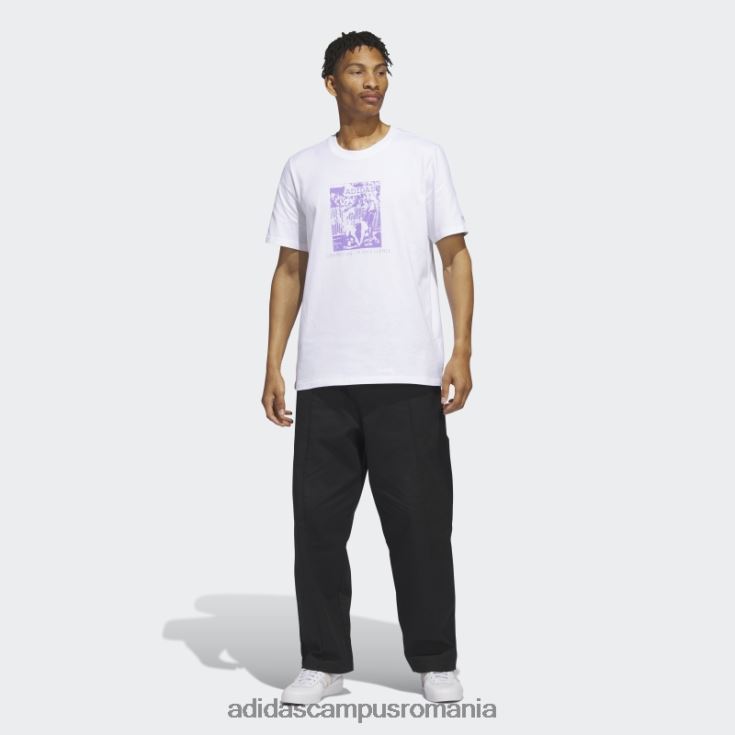 adidas campus romania dill compassion tee white bărbați alb/violet J266N25725