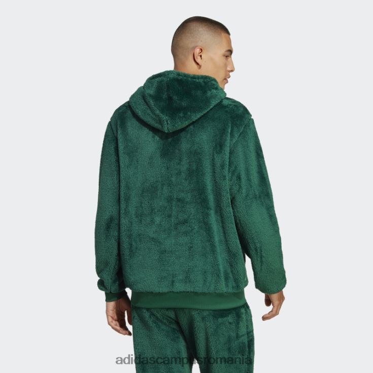 adidas campus romania essentials+ hanorac pufos din lână verde închis bărbați verde inchis J266N25336