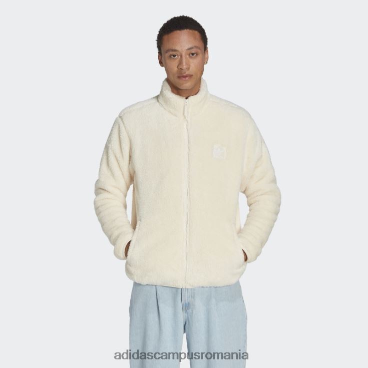 adidas campus romania essentials+ jachetă de sport pufoasă, albă bărbați alb J266N25192