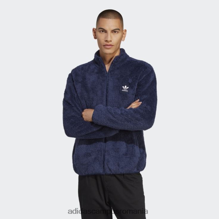adidas campus romania essentials+ jachetă pufoasă din fleece noapte indigo adidas bărbați indigo de noapte J266N25364