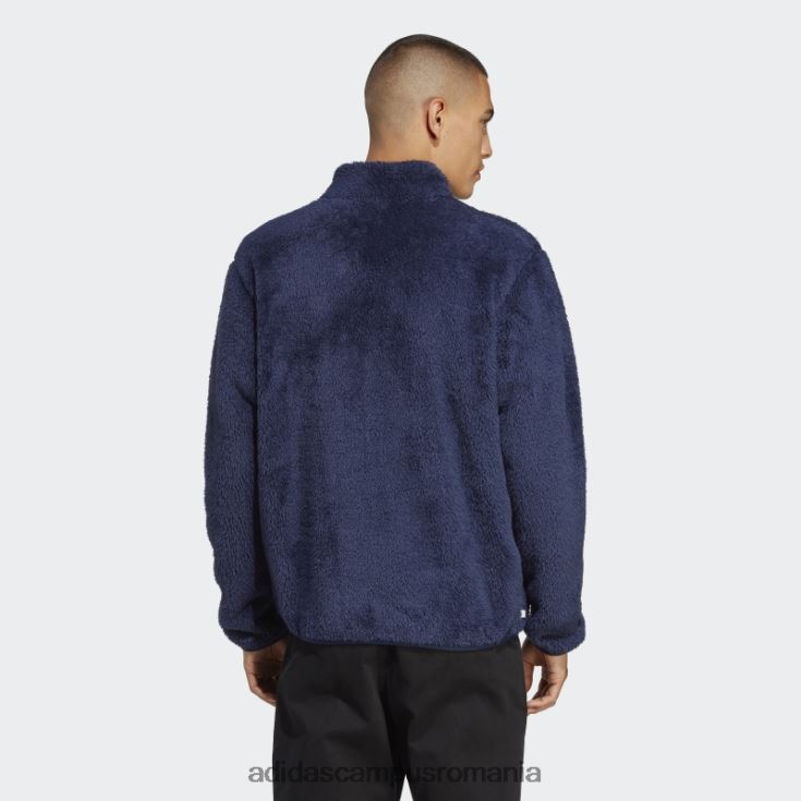 adidas campus romania essentials+ jachetă pufoasă din fleece noapte indigo adidas bărbați indigo de noapte J266N25364