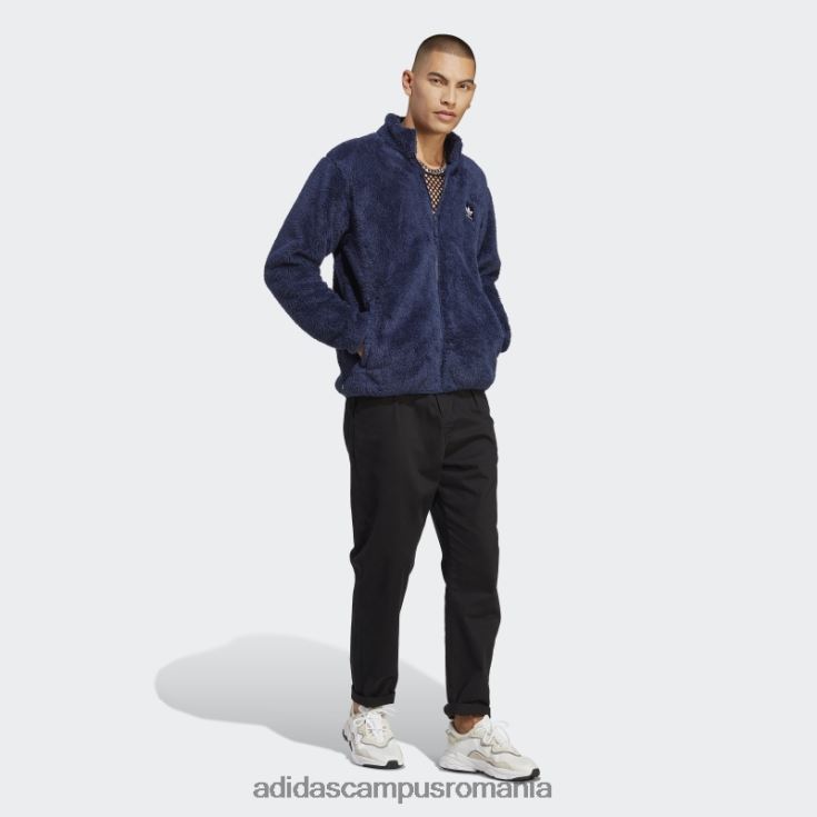 adidas campus romania essentials+ jachetă pufoasă din fleece noapte indigo adidas bărbați indigo de noapte J266N25364