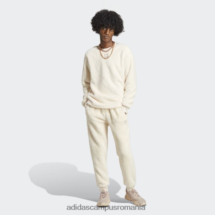 adidas campus romania essentials+ pantaloni pufosi din fleece alb adidas bărbați alb J266N25268