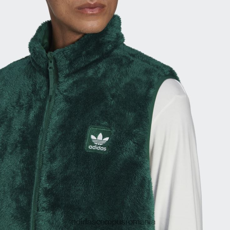 adidas campus romania essentials+ vestă reversibilă pufoasă din lână verde închis bărbați verde inchis J266N25138