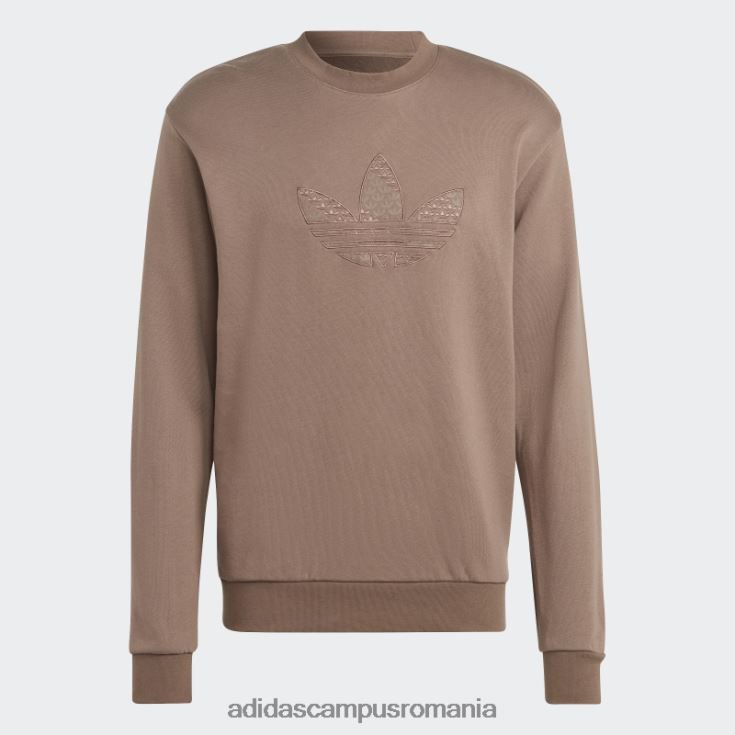 adidas campus romania grafică monogram crew hanorac pământ bărbați Pământ J266N213484
