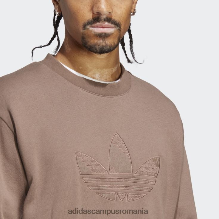 adidas campus romania grafică monogram crew hanorac pământ bărbați Pământ J266N213484