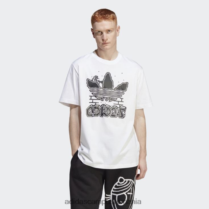 adidas campus romania grafica albă hack tricoul de elită adidas bărbați alb J266N213329