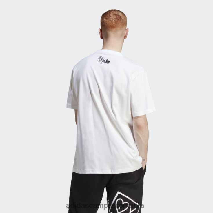 adidas campus romania grafica albă hack tricoul de elită adidas bărbați alb J266N213329
