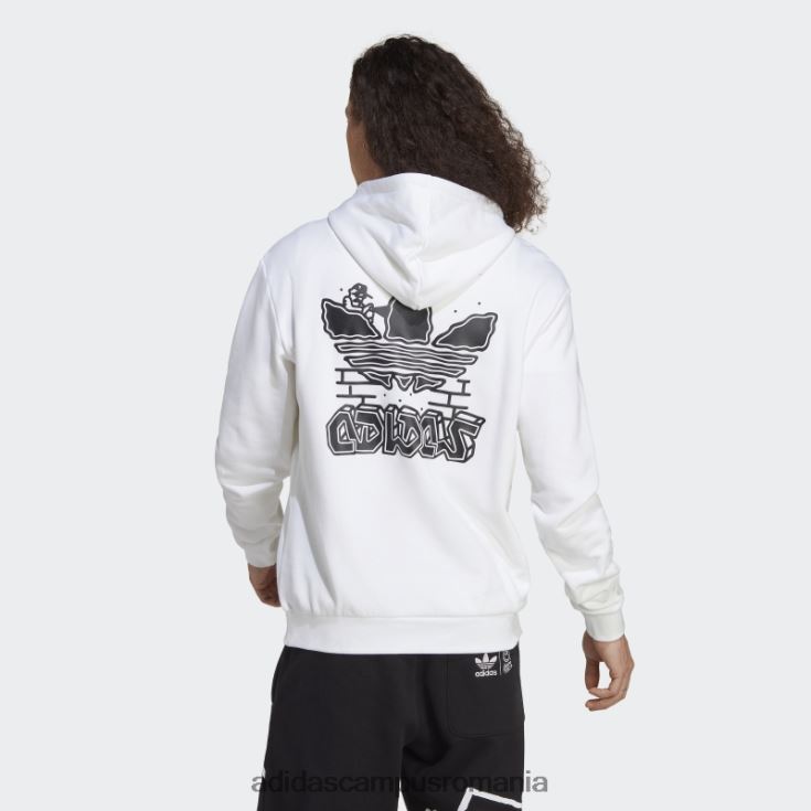 adidas campus romania grafica hack hanoracul elite alb adidas bărbați alb J266N26282