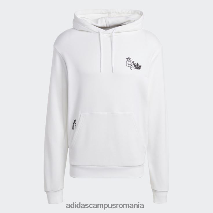 adidas campus romania grafica hack hanoracul elite alb adidas bărbați alb J266N26282