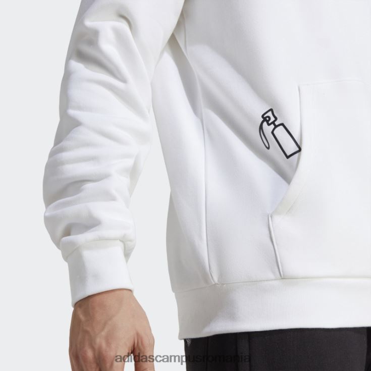 adidas campus romania grafica hack hanoracul elite alb adidas bărbați alb J266N26282