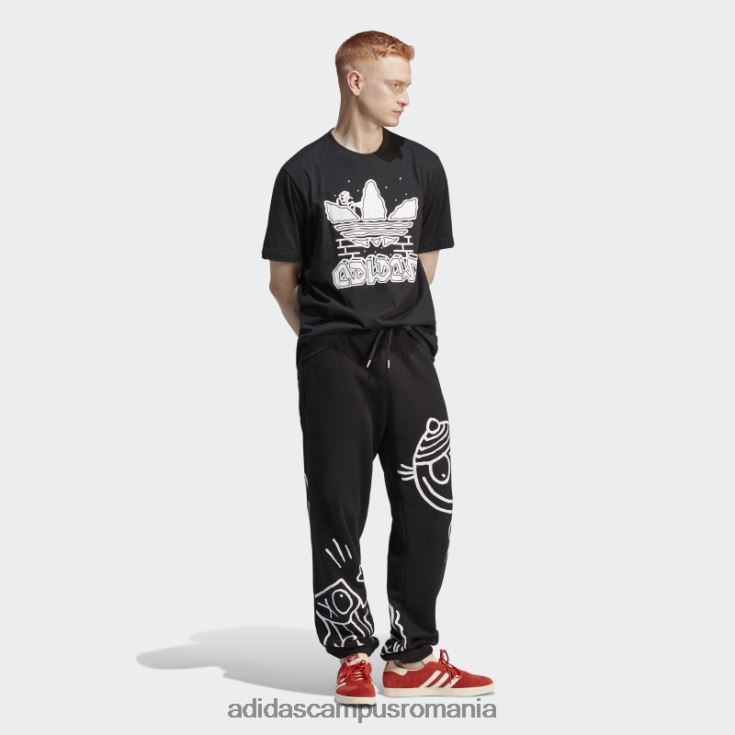 adidas campus romania grafica neagră hack tricoul de elită adidas bărbați negru J266N213365