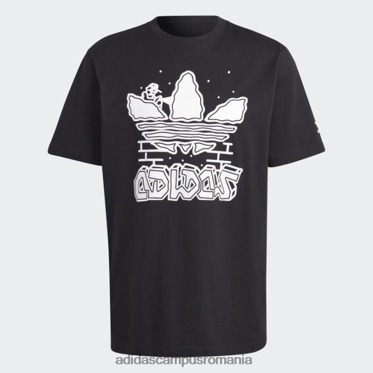 adidas campus romania grafica neagră hack tricoul de elită adidas bărbați negru J266N213365