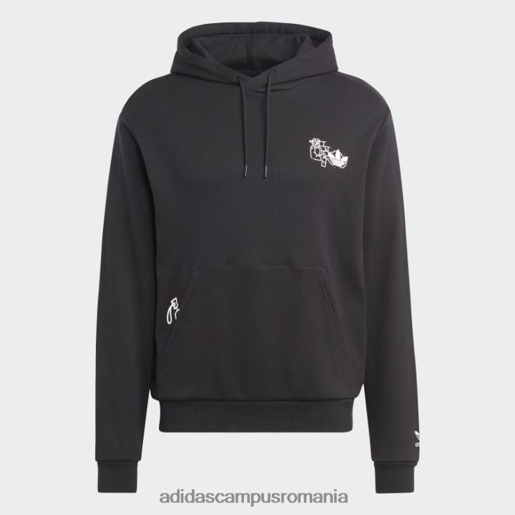 adidas campus romania graphics hack the elite hoodie adidas negru bărbați negru J266N26300