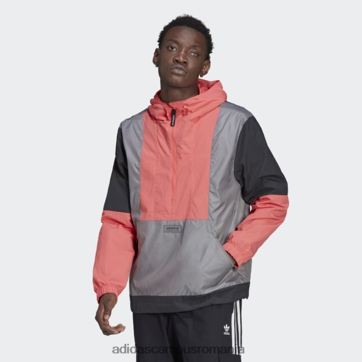 adidas campus romania grey adventure blocked windbreaker fierbinte bărbați gri/turbo J266N215011