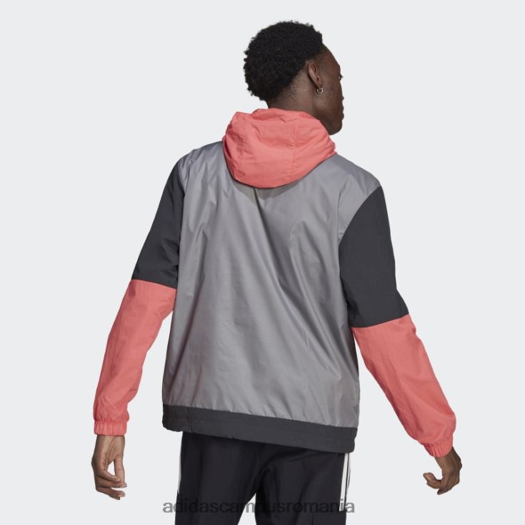 adidas campus romania grey adventure blocked windbreaker fierbinte bărbați gri/turbo J266N215011