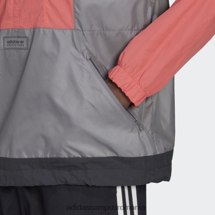 adidas campus romania grey adventure blocked windbreaker fierbinte bărbați gri/turbo J266N215011