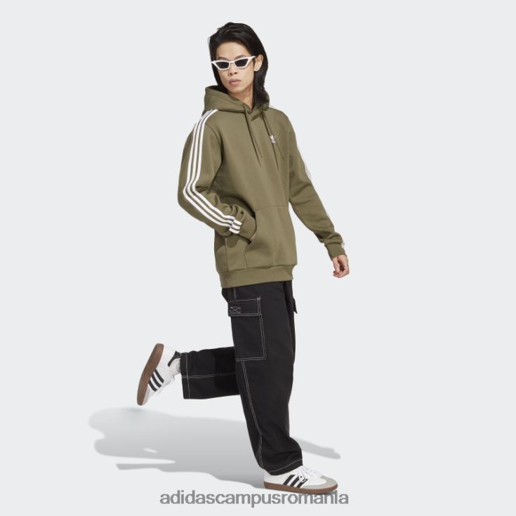 adidas campus romania hanorac adicolor classics cu 3 dungi olive bărbați măsline J266N25389