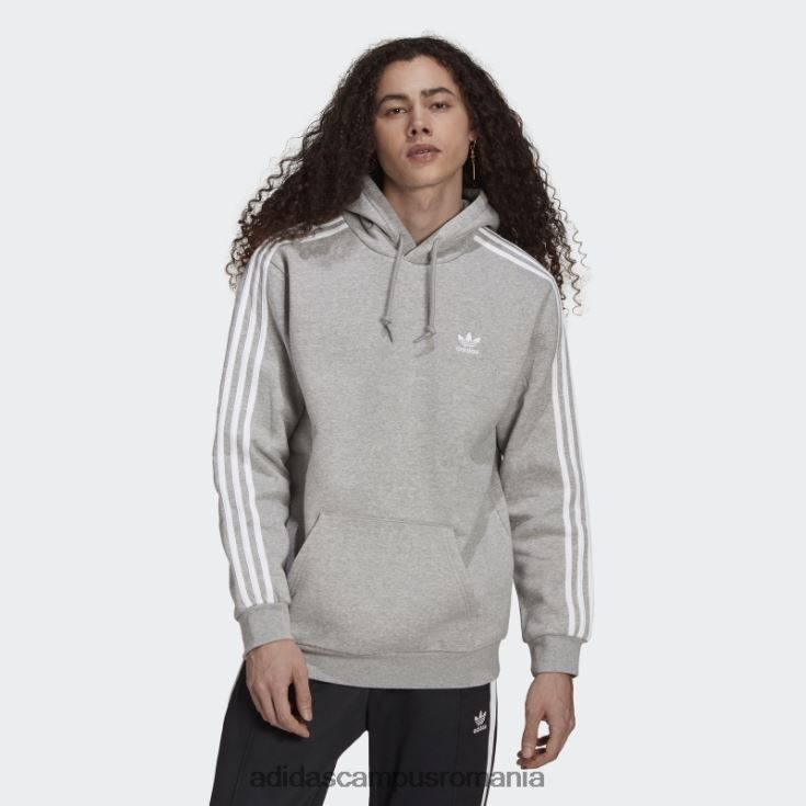adidas campus romania hanorac adicolor classics gri mediu cu 3 dungi bărbați gri mediu J266N25896