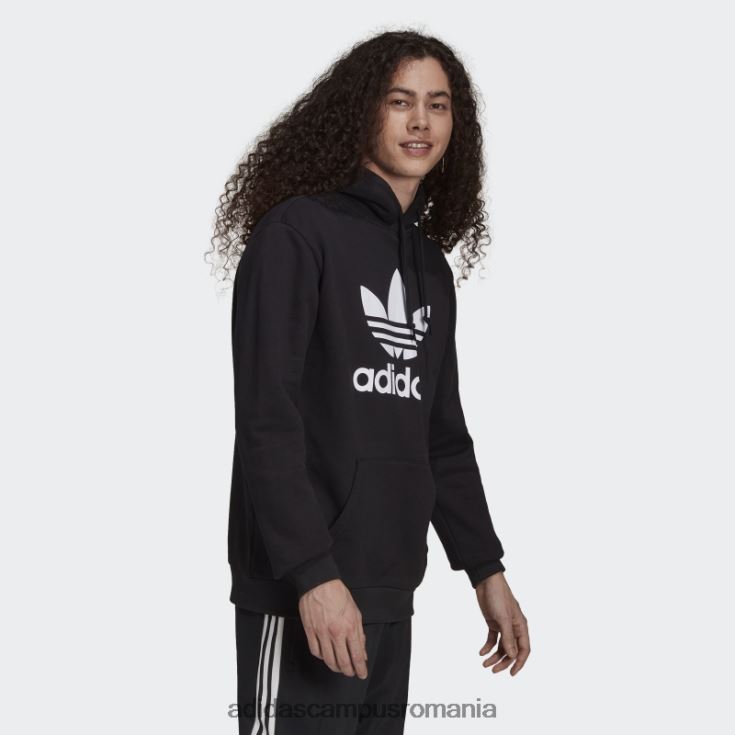 adidas campus romania hanorac adicolor classics trefoil alb bărbați alb negru J266N25027
