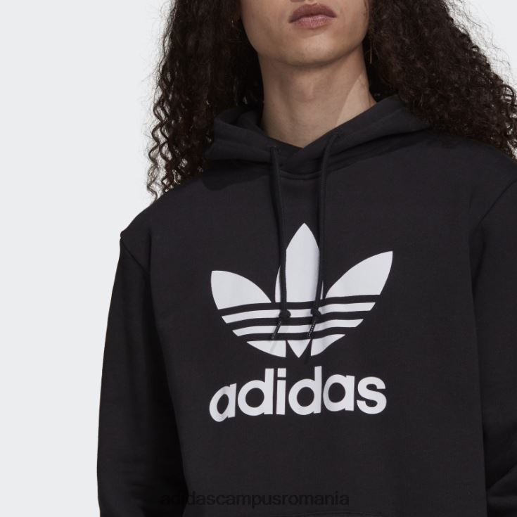 adidas campus romania hanorac adicolor classics trefoil alb bărbați alb negru J266N25027