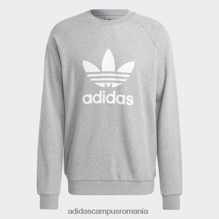 adidas campus romania hanorac adicolor classics trefoil crewneck gri mediu bărbați gri mediu J266N25390