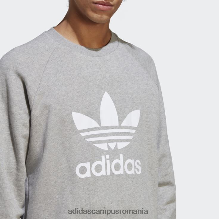 adidas campus romania hanorac adicolor classics trefoil crewneck gri mediu bărbați gri mediu J266N25390