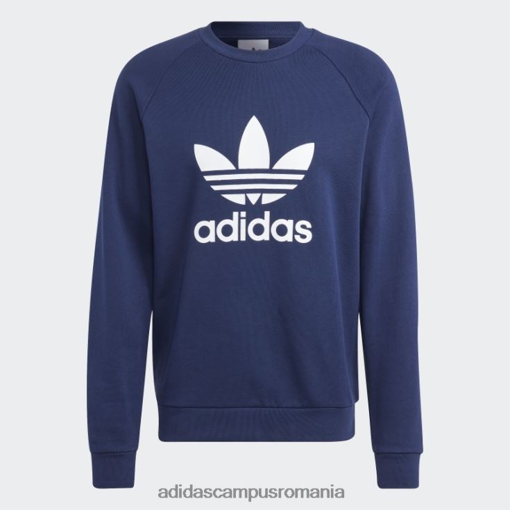adidas campus romania hanorac adicolor classics trefoil crewneck night indigo bărbați indigo de noapte J266N24925