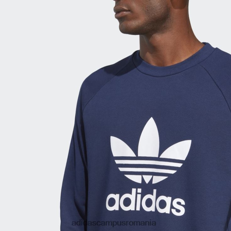 adidas campus romania hanorac adicolor classics trefoil crewneck night indigo bărbați indigo de noapte J266N24925