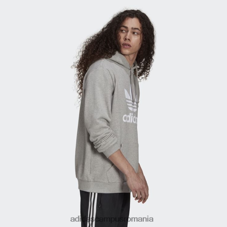 adidas campus romania hanorac adicolor classics trefoil gri mediu bărbați gri mediu/alb J266N21256