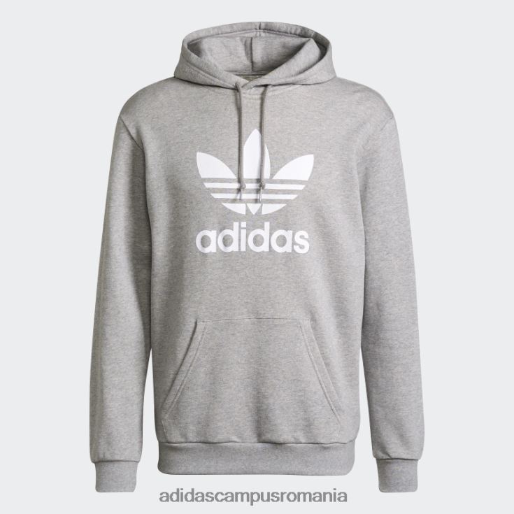 adidas campus romania hanorac adicolor classics trefoil gri mediu bărbați gri mediu/alb J266N21256