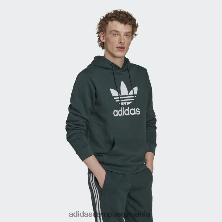 adidas campus romania hanorac adicolor classics trefoil verde mineral bărbați verde mineral J266N26631