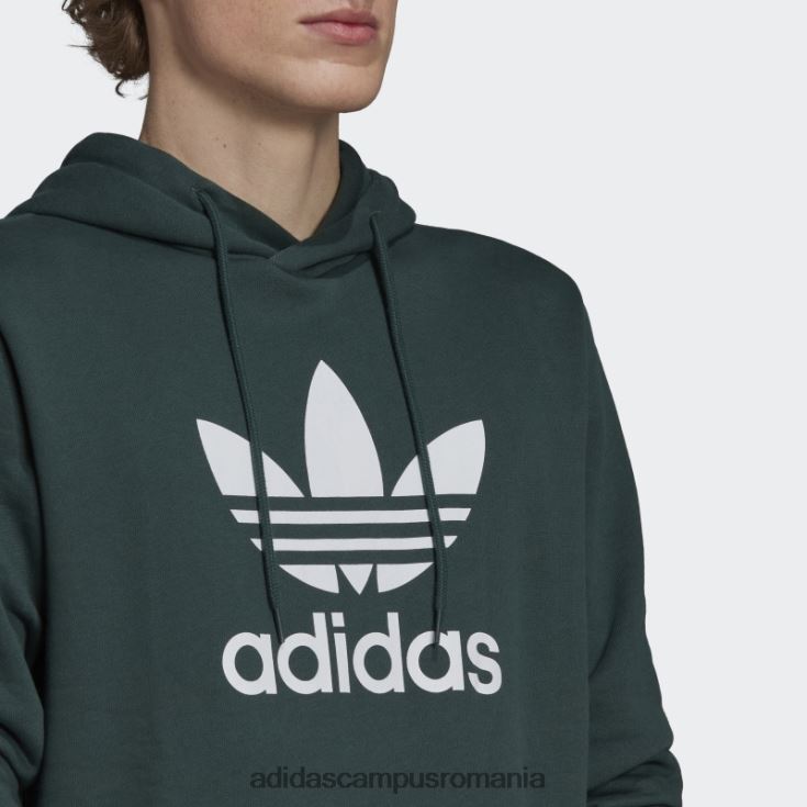 adidas campus romania hanorac adicolor classics trefoil verde mineral bărbați verde mineral J266N26631