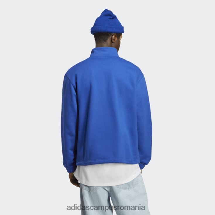adidas campus romania hanorac adicolor contempo cu jumătate de fermoar albastru bărbați albastru J266N25203
