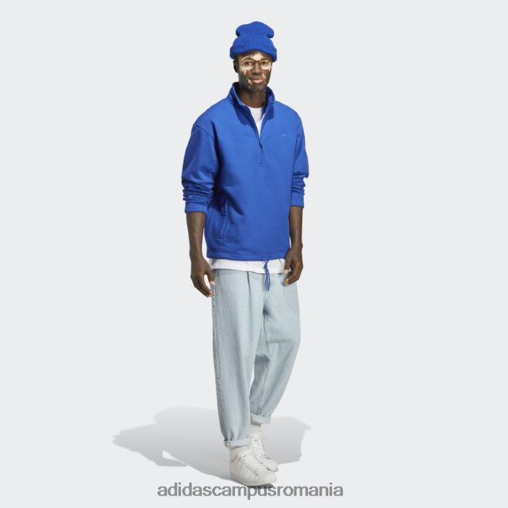 adidas campus romania hanorac adicolor contempo cu jumătate de fermoar albastru bărbați albastru J266N25203