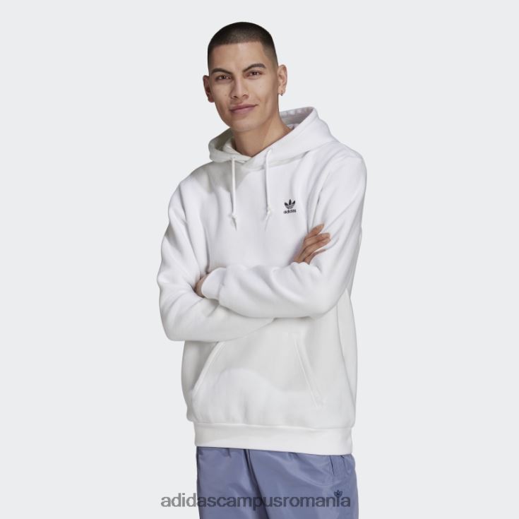 adidas campus romania hanorac alb adicolor essentials trefoil bărbați alb J266N25231