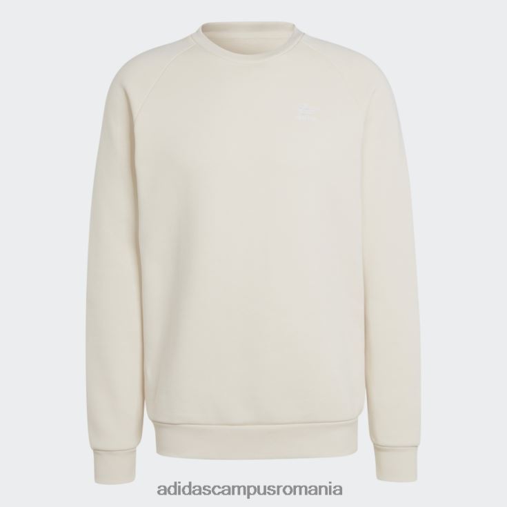 adidas campus romania hanorac alb cu trefoil essentials cu decolteu bărbați alb J266N213348