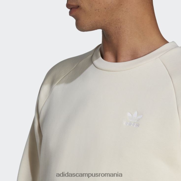 adidas campus romania hanorac alb cu trefoil essentials cu decolteu bărbați alb J266N213348
