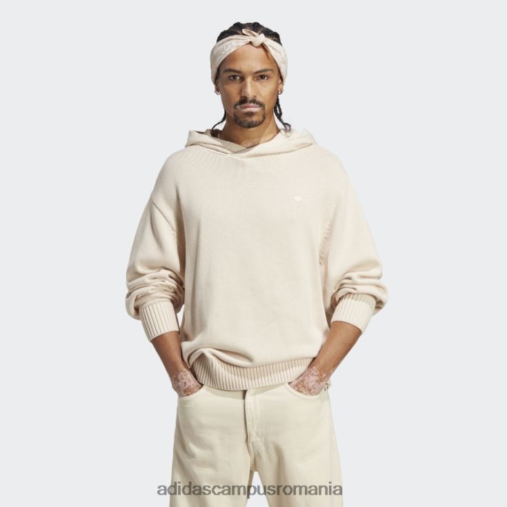 adidas campus romania hanorac alb din tricot premium essentials bărbați alb J266N25555