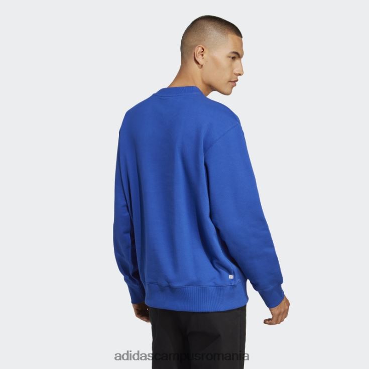 adidas campus romania hanorac albastru adicolor contempo crew french terry bărbați albastru J266N2928