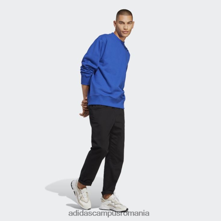 adidas campus romania hanorac albastru adicolor contempo crew french terry bărbați albastru J266N2928