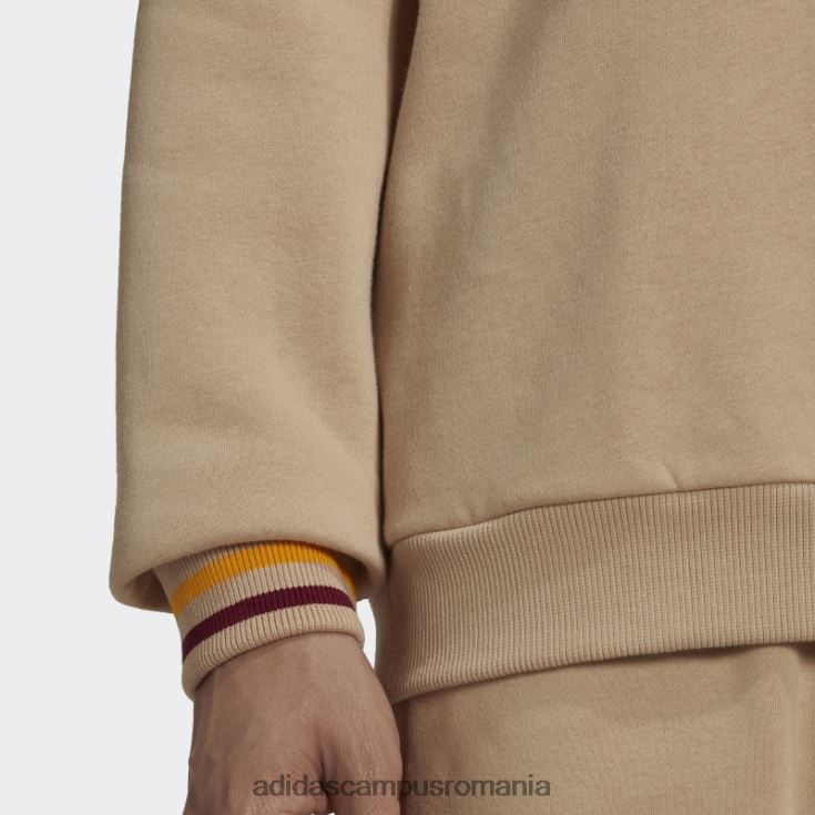 adidas campus romania hanorac bej de varsity cu gât bărbați bej J266N26971