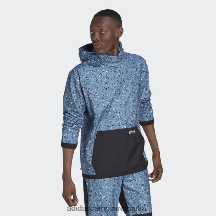 adidas campus romania hanorac cu capota cu imprimeu de iarna aventura multicolor bărbați multicolor/albastru alterat J266N21253