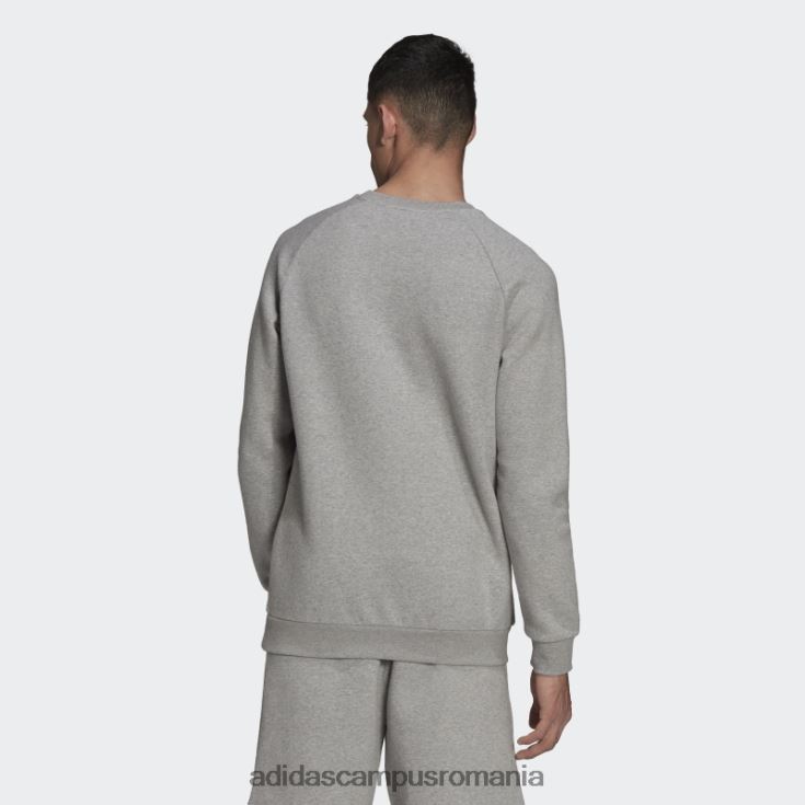 adidas campus romania hanorac cu gât crew trefoil adicolor essentials gri mediu bărbați gri mediu J266N24895