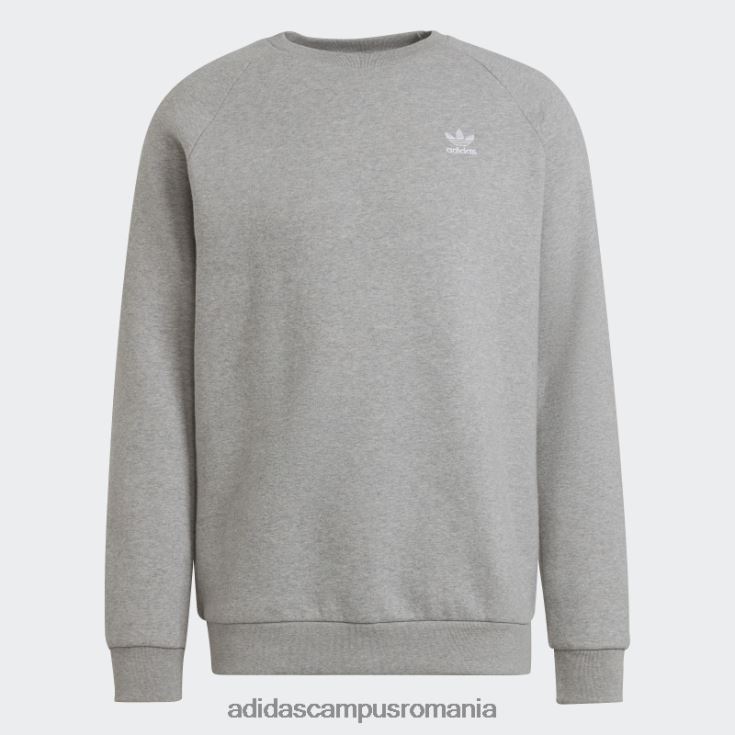 adidas campus romania hanorac cu gât crew trefoil adicolor essentials gri mediu bărbați gri mediu J266N24895