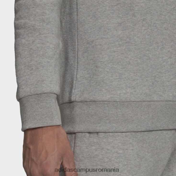 adidas campus romania hanorac cu gât crew trefoil adicolor essentials gri mediu bărbați gri mediu J266N24895
