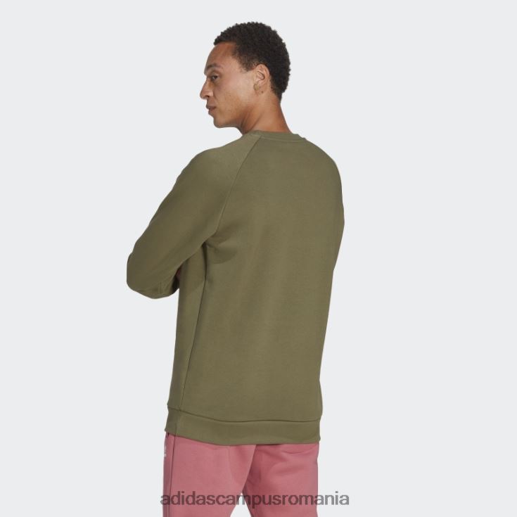 adidas campus romania hanorac cu gât crew trefoil essentials olive bărbați măsline J266N25344